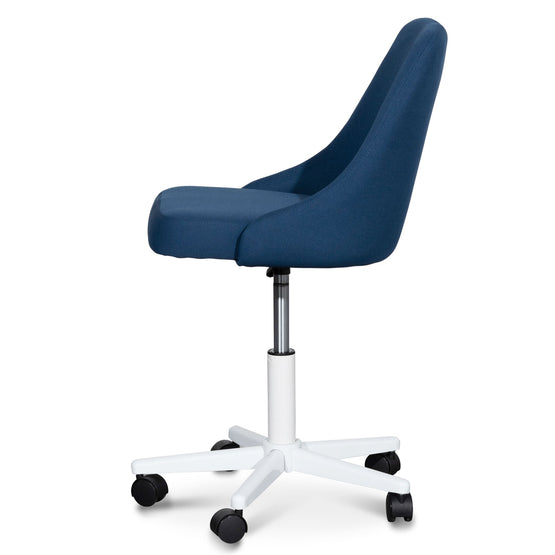 Ernesto Space Blue Fabric Office Chair - White Base Office Chair Unicorn-Core   