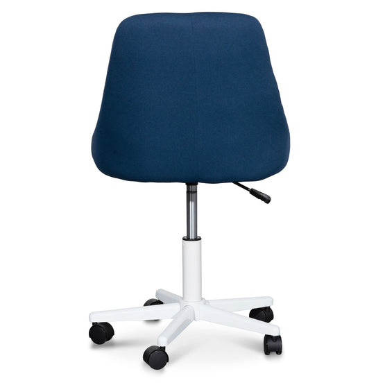 Ernesto Space Blue Fabric Office Chair - White Base Office Chair Unicorn-Core   