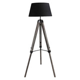 Fremont Tripod Floor Lamp Black Shade - Antique Grey Floor Lamp New Oriental Lighting-Local   