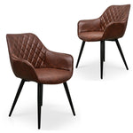 Set of 2 - George Plywood Dining Chair - Cinnamon Brown DC2272-SEx2