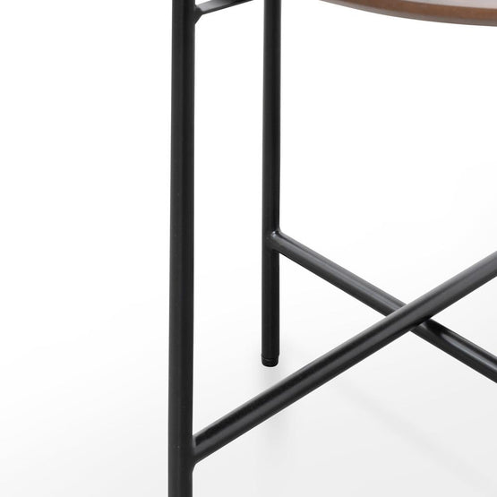 Hale Side Table - Walnut - Black Legs Side Table IGGY-Core   