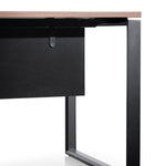 Halo 1.8m Executive Desk Right Return with Black Legs - Walnut OT6166-SN