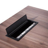 Halo 1.8m Executive Desk Right Return with Black Legs - Walnut Office Desk Sun Desk-Core   