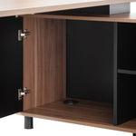 Halo 1.8m Executive Desk Right Return with Black Legs - Walnut Office Desk Sun Desk-Core   