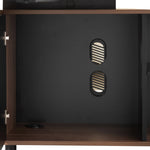 Halo 1.8m Executive Desk Right Return with Black Legs - Walnut Office Desk Sun Desk-Core   