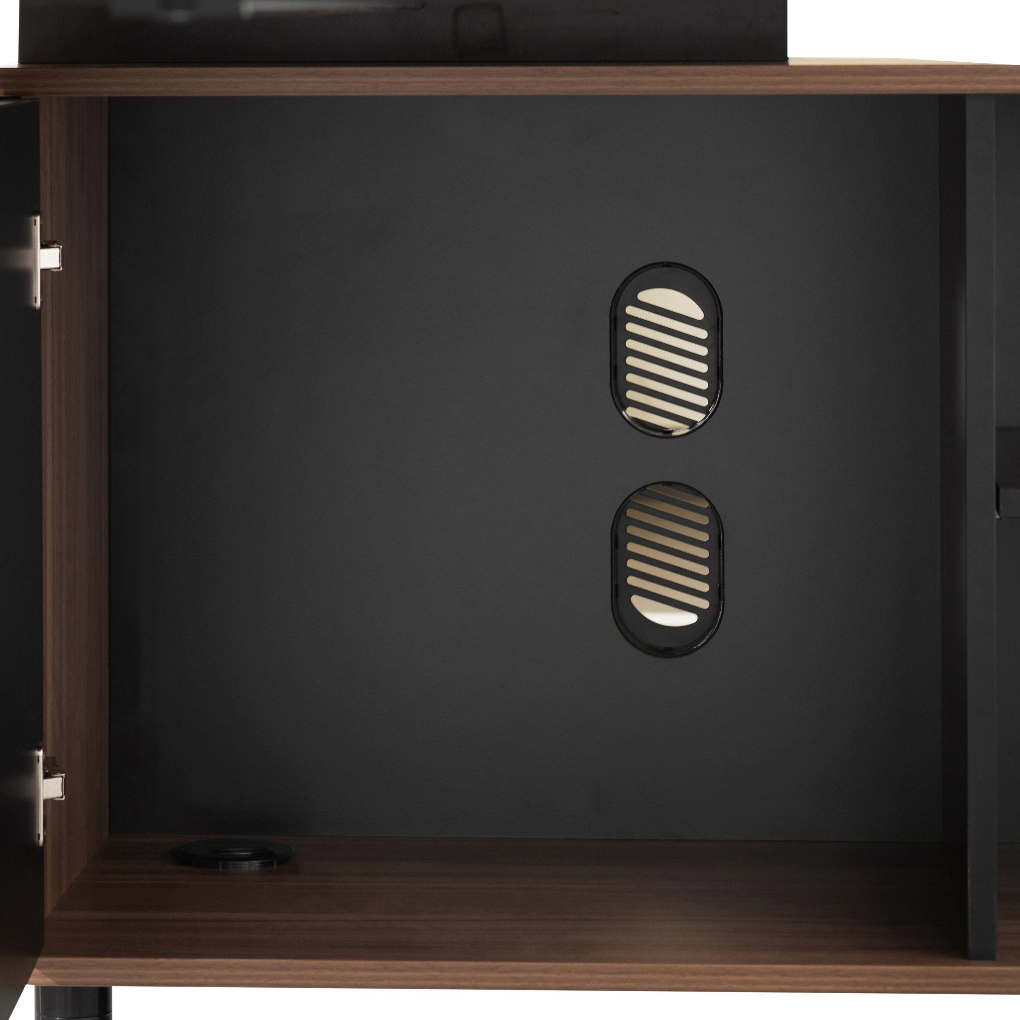 Halo 1.8m Executive Desk Right Return with Black Legs - Walnut Office Desk Sun Desk-Core   