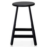 Ex Display - Hathor Wooden Bar stool - Ash Black Bar Stool M-Sun-Core