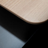 Hayes 2m Right Return Office Desk - Natural - Black Office Desk Sun Desk-Core   