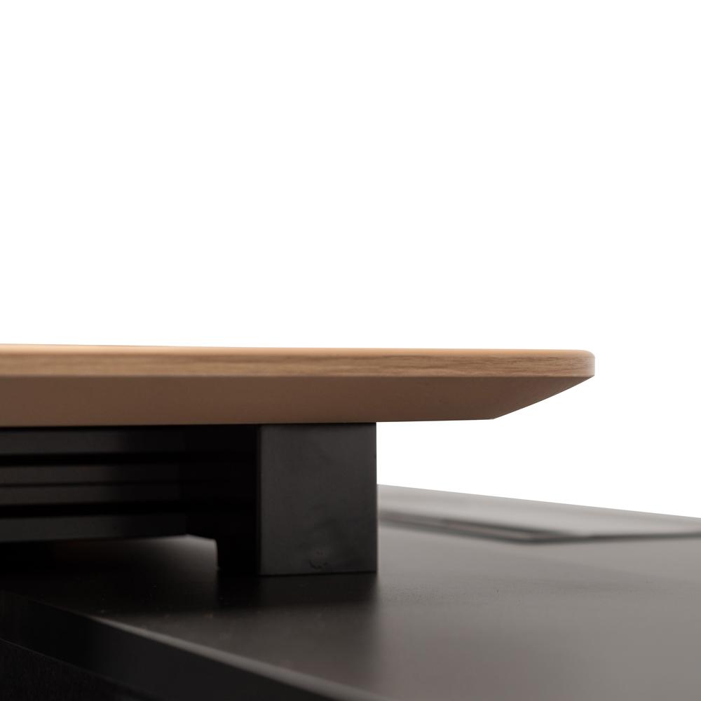 Hayes 2m Right Return Office Desk - Natural - Black Office Desk Sun Desk-Core   