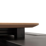 Hayes 2m Right Return Office Desk - Natural - Black Office Desk Sun Desk-Core   