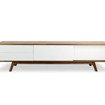 Hendrix 2.1m Wooden TV Entertainment Unit - Walnut - Last One TV/Entertainment Unit Better B-Core