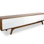 Hendrix 2.1m Wooden TV Entertainment Unit - Walnut - Last One TV/Entertainment Unit Better B-Core