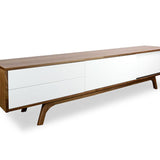 Hendrix 2.1m Wooden TV Entertainment Unit - Walnut - Last One TV/Entertainment Unit Better B-Core