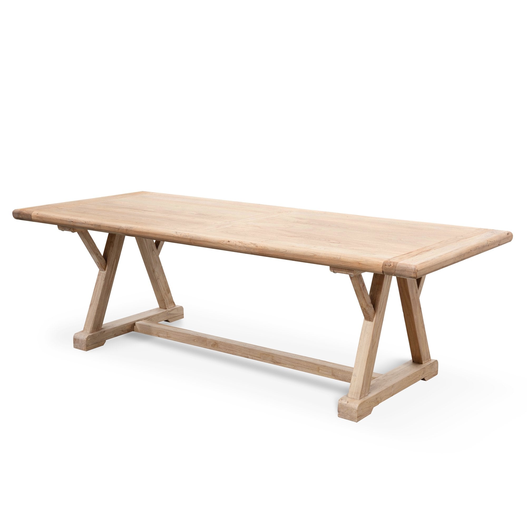 Hercules 8 Seater Reclaimed Elm Wood 2.4m Dining Table Dining Table Reclaimed-Core