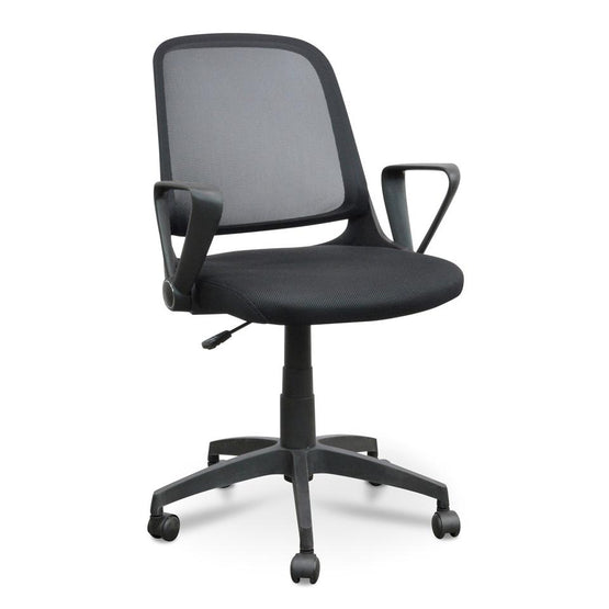 Heston Fabric Office Chair - Full Black OC483