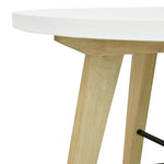 Ex Display - Hogan 1.4M Round Dining Table - White - Natural DT2440-CO
