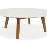 Hunter 100cm Round Marble Coffee Table - Natural Coffee Table Swady-Core   