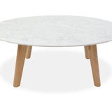 Hunter 100cm Round Marble Coffee Table - Natural Coffee Table Swady-Core   