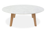 Hunter 100cm Round Marble Coffee Table - Natural Coffee Table Swady-Core   