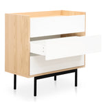 Huston 3 drawer chest - Natural - White - Last One Chest KD-Core   