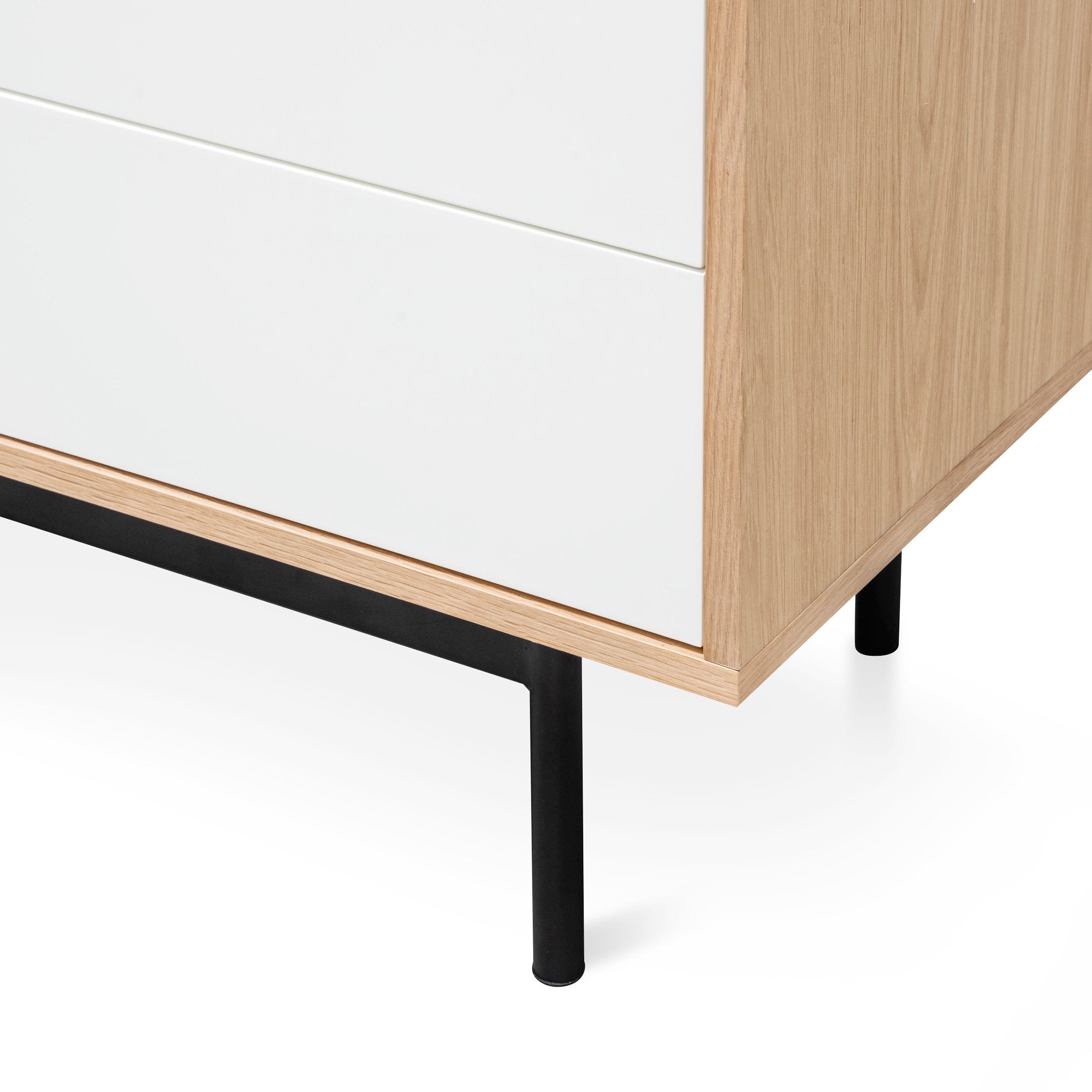 Huston 3 drawer chest - Natural - White - Last One Chest KD-Core   