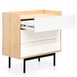 Huston 3 drawer chest - Natural - White - Last One Chest KD-Core   