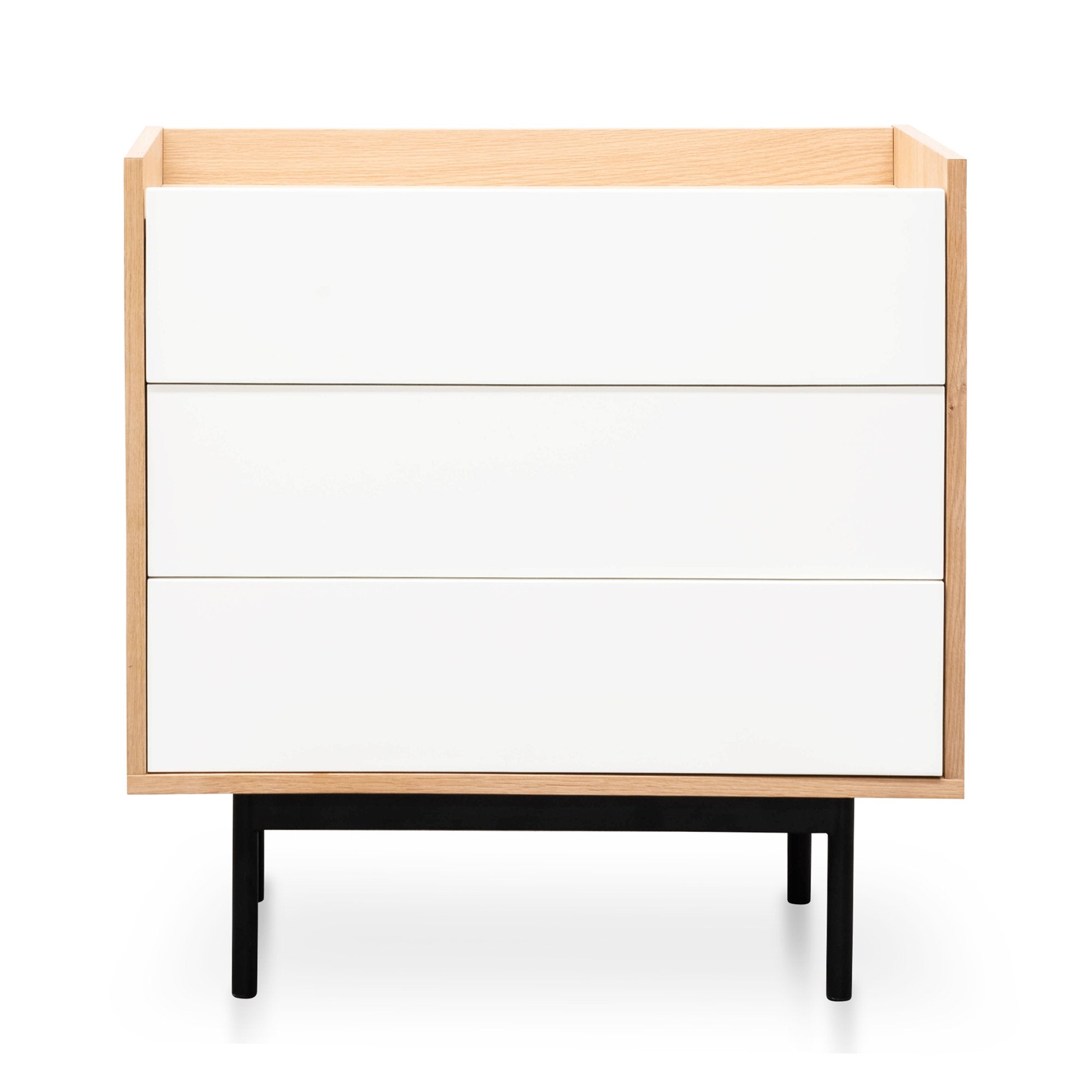 Huston 3 drawer chest - Natural - White - Last One Chest KD-Core   