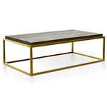 Ian 140cm Wooden Top Coffee Table - Black - Golden CF2331-NI