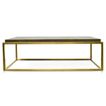 Ex Display - Ian 140cm Wooden Top Coffee Table - Black - Golden  Nicki-Core   
