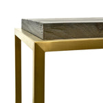 Ian Console Table - Black - Golden - Last One Console Table Nicki-Core   