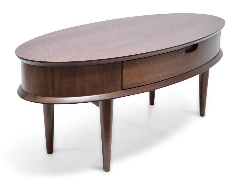 Ex Display - Johansen 116cm Oak Coffee Table with Drawers - Walnut Coffee Table VN-Core