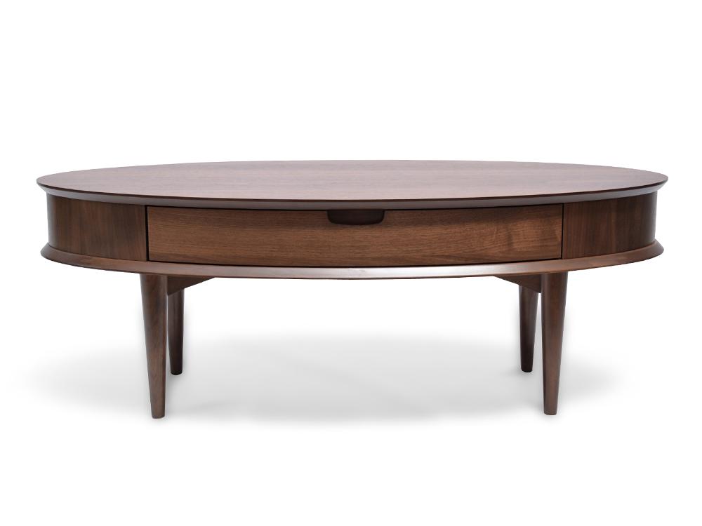 Ex Display - Johansen 116cm Oak Coffee Table with Drawers - Walnut Coffee Table VN-Core