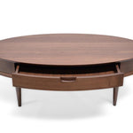 Ex Display - Johansen 116cm Oak Coffee Table with Drawers - Walnut Coffee Table VN-Core