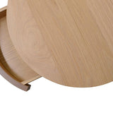 Johansen Scandinavian Oak Lamp Side Table with Drawers - Natural Side Table VN-Core