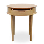 Johansen Scandinavian Oak Lamp Side Table with Drawers - Natural Side Table VN-Core