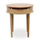 Johansen Scandinavian Oak Lamp Side Table with Drawers - Natural Side Table VN-Core