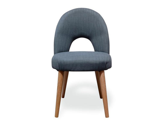 Johansen Upholstered Modern Dining Chair - Steel Fabric - Last One  VN-Core   