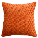 Ollo Kapiti Textured Check Cotton Cushion - Brunt Orange Cushion Furtex-Local   