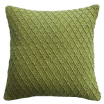 Ollo Kapiti Textured Check Cotton Cushion - Moss Green Cushion Furtex-Local   