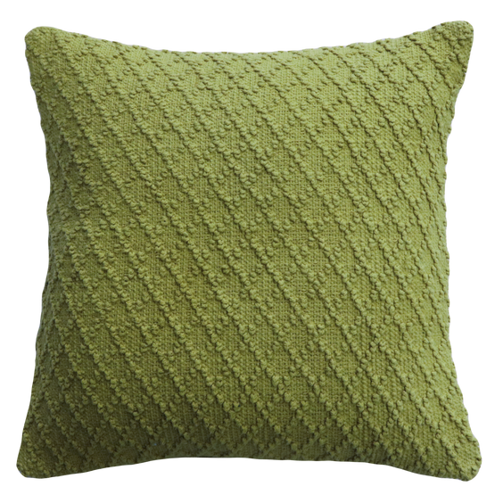 Ollo Kapiti Textured Check Cotton Cushion - Moss Green Cushion Furtex-Local   