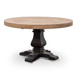 Kara Reclaimed 1.4m Round Dining Table - Natural Top and Black Base Dining Table Reclaimed-Core   