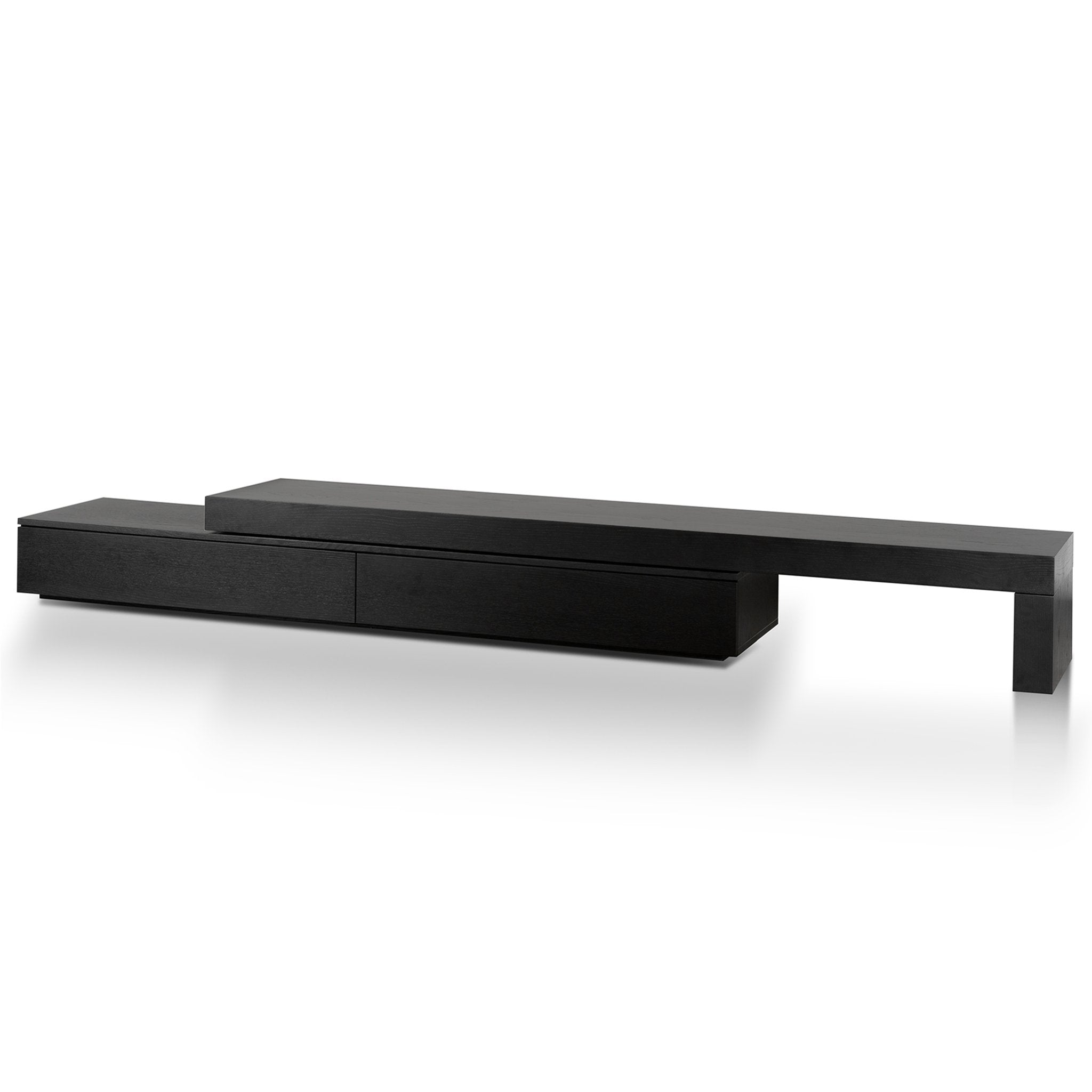 Katherine Extendable TV Entertainment Unit - Black Oak
