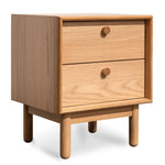 Kenston 2 Drawer Side Table - Oak Bedside Table VN-Core   