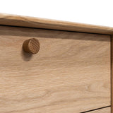 Kenston 2 Drawer Side Table - Oak Bedside Table VN-Core   