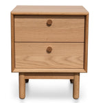Kenston 2 Drawer Side Table - Oak Bedside Table VN-Core   