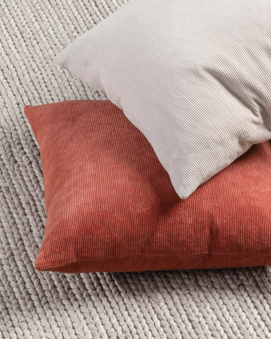 Ollo Kenzo Cotton Corduroy Cushion - Terracotta Cushion Furtex-Local   