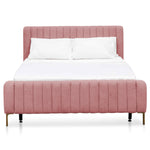 Korey King Sized Bed Frame - Blush Peach Velvet BD6587-MI