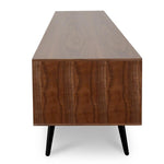 Liam 180cm Wooden TV Unit With Black Matt Drawers - Walnut - Last One TV/Entertainment Unit Dwood-Core   