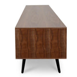 Liam 180cm Wooden TV Unit With Black Matt Drawers - Walnut - Last One TV/Entertainment Unit Dwood-Core   