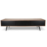 Liam 180cm Wooden TV Unit With Black Matt Drawers - Walnut - Last One TV/Entertainment Unit Dwood-Core   